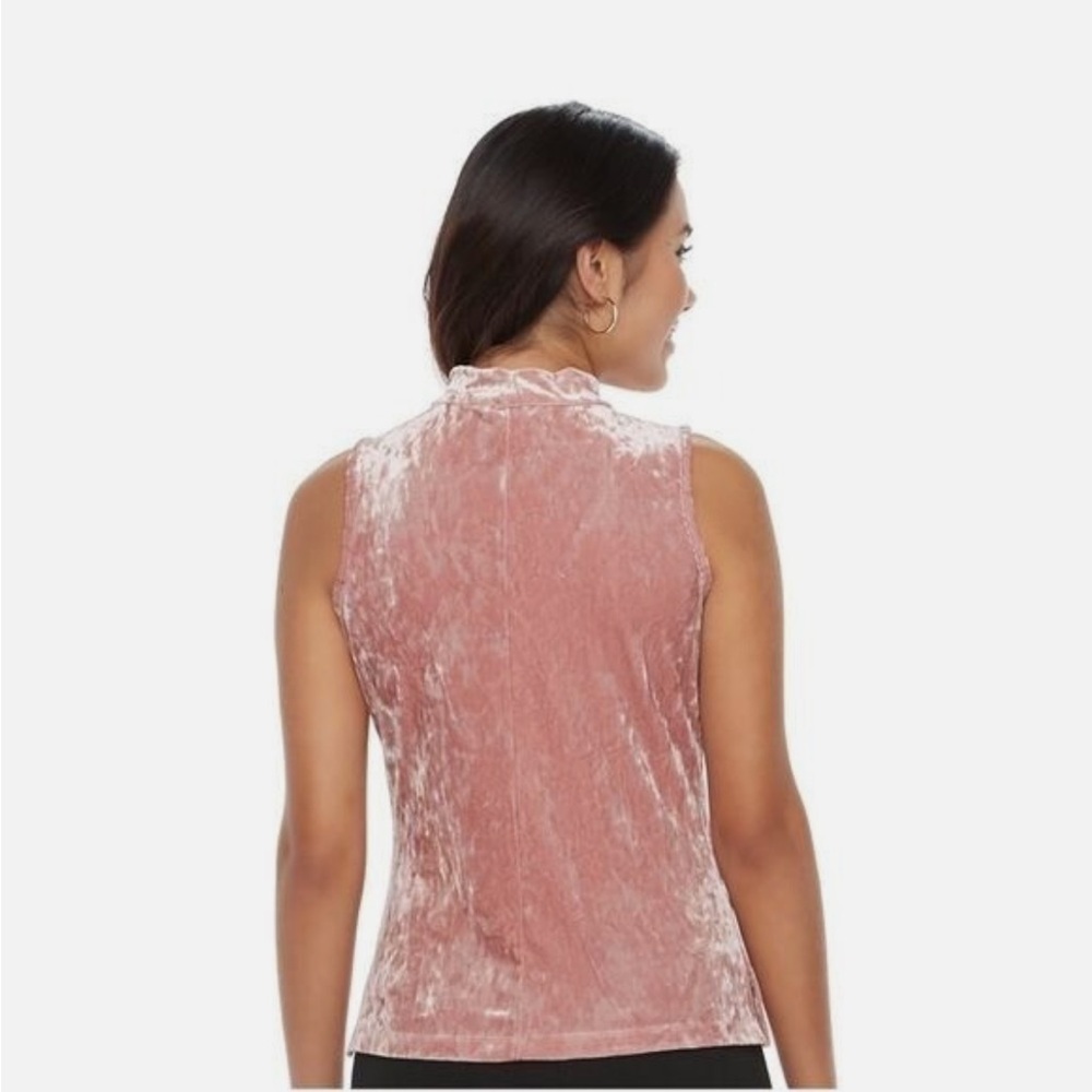 Candie's Pink Velvet Choker Tank top in Size S - Picture 14 of 14